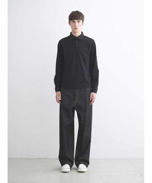 three dots / スリードッツ ポロシャツ | Men's Powdery Cotton long sleeve polo | 詳細6