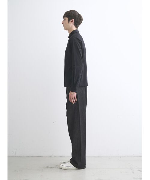 three dots / スリードッツ ポロシャツ | Men's Powdery Cotton long sleeve polo | 詳細7
