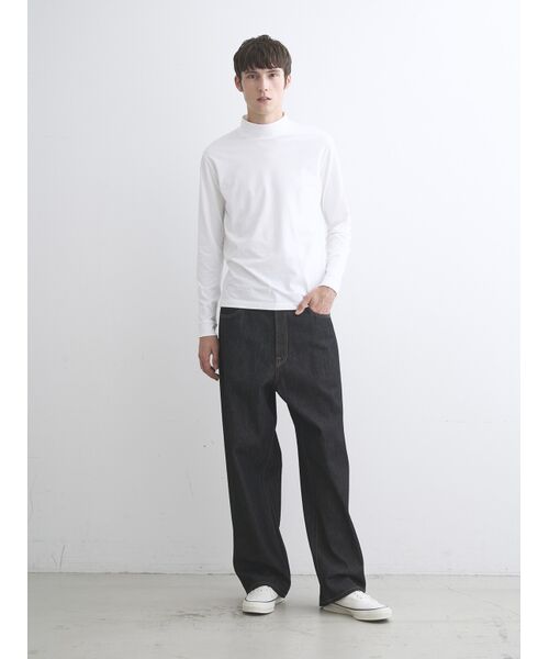 three dots / スリードッツ Tシャツ | Men's PowderyCotton l/s mockneck | 詳細9