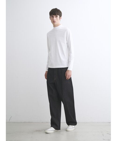 three dots / スリードッツ Tシャツ | Men's PowderyCotton l/s mockneck | 詳細10