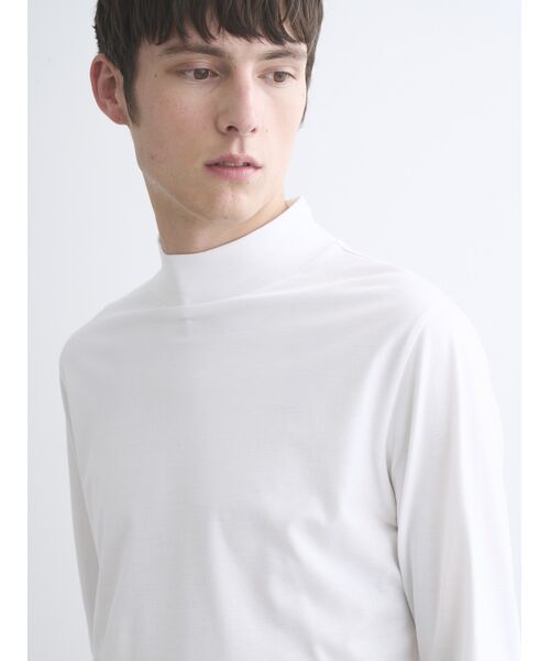 three dots / スリードッツ Tシャツ | Men's PowderyCotton l/s mockneck | 詳細7