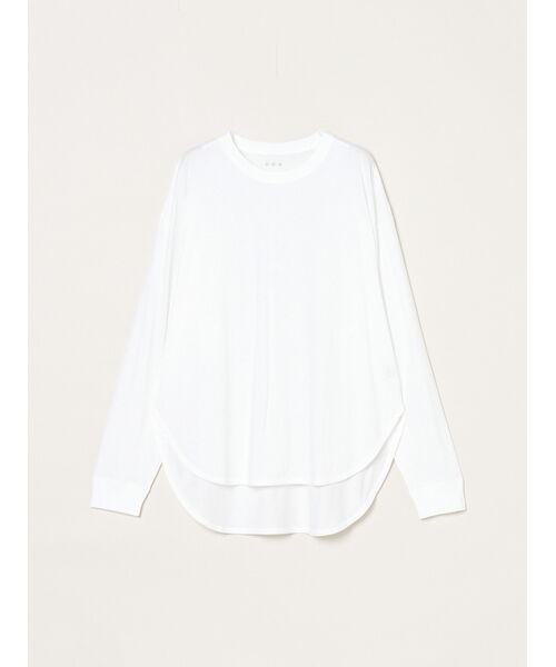 three dots / スリードッツ Tシャツ | Sanded jersey loose long tee | 詳細1
