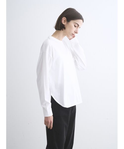 three dots / スリードッツ Tシャツ | Sanded jersey loose long tee | 詳細8