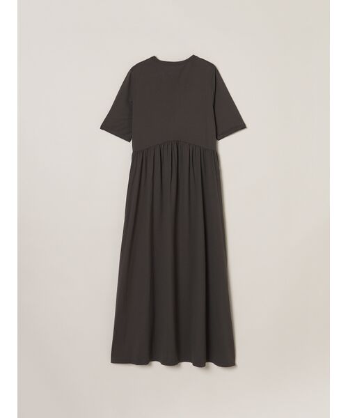 three dots / スリードッツ ドレス | Long staple yarn gather dress | 詳細1
