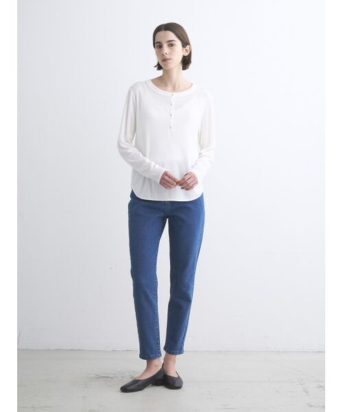 three dots / スリードッツ その他パンツ | Denim cigarette pants | 詳細9
