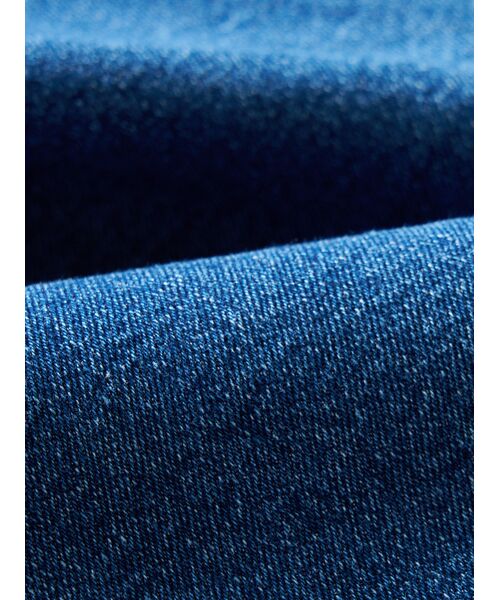 three dots / スリードッツ テーラードジャケット | Denim collarless long jacket | 詳細5