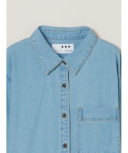 three dots / スリードッツ シャツ・ブラウス | Denim shirt | 詳細2