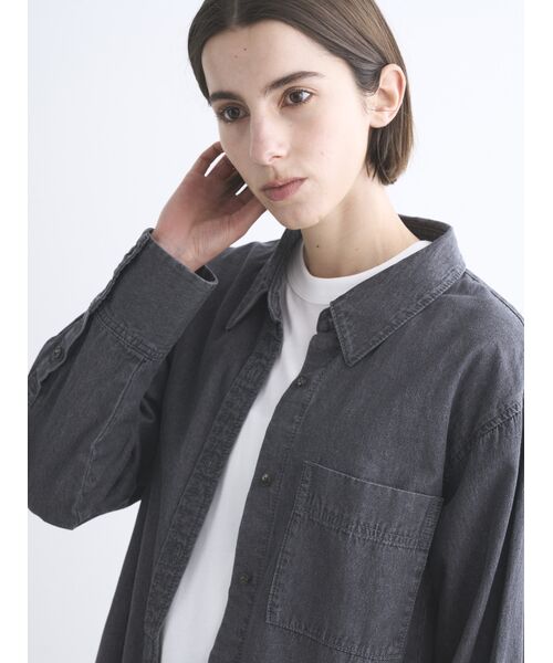 three dots / スリードッツ シャツ・ブラウス | Denim shirt | 詳細7