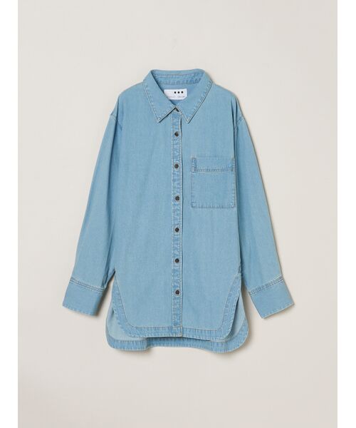 three dots / スリードッツ シャツ・ブラウス | Denim shirt（washed）