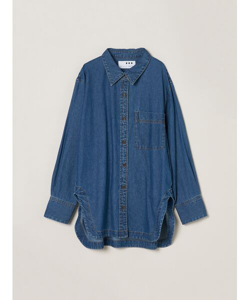 three dots / スリードッツ シャツ・ブラウス | Denim shirt（blue）
