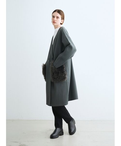 three dots / スリードッツ カーディガン・ボレロ | Spongy yarn pocket cardigan | 詳細9