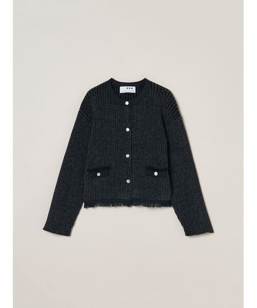 three dots / スリードッツ テーラードジャケット | Deni mole jacket（soft black）