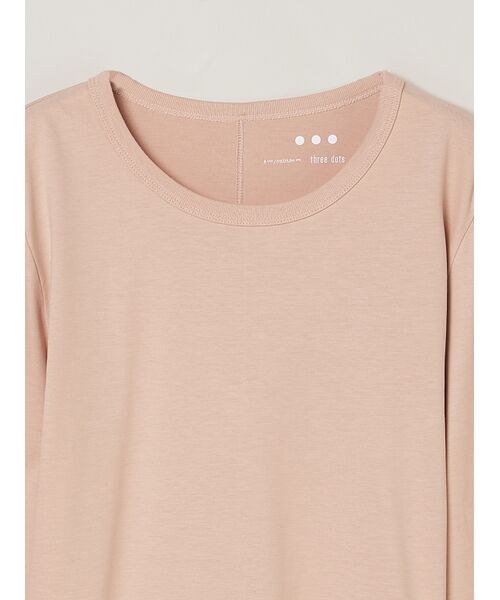 three dots / スリードッツ Tシャツ | Sueded jersey too long sleeve tops | 詳細2