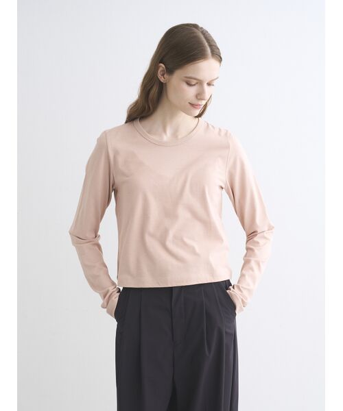 three dots / スリードッツ Tシャツ | Sueded jersey too long sleeve tops | 詳細6