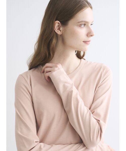 three dots / スリードッツ Tシャツ | Sueded jersey too long sleeve tops | 詳細7