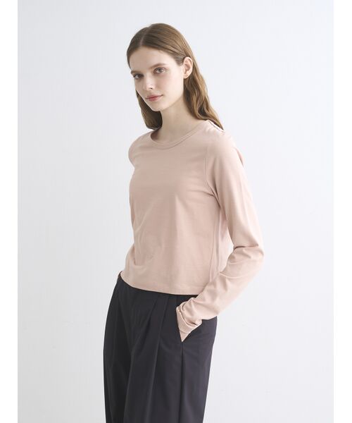 three dots / スリードッツ Tシャツ | Sueded jersey too long sleeve tops | 詳細8