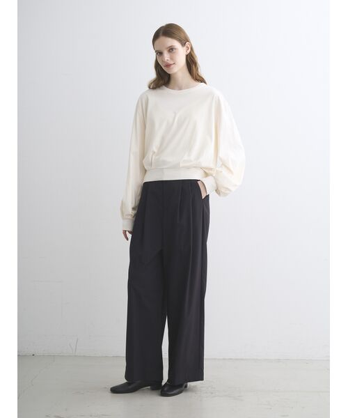 three dots / スリードッツ Tシャツ | Sueded jersey volume tops | 詳細9