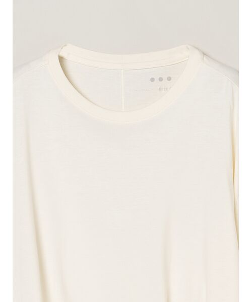 three dots / スリードッツ Tシャツ | Sueded jersey volume tops | 詳細2