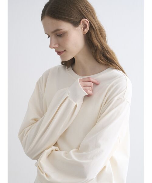 three dots / スリードッツ Tシャツ | Sueded jersey volume tops | 詳細7