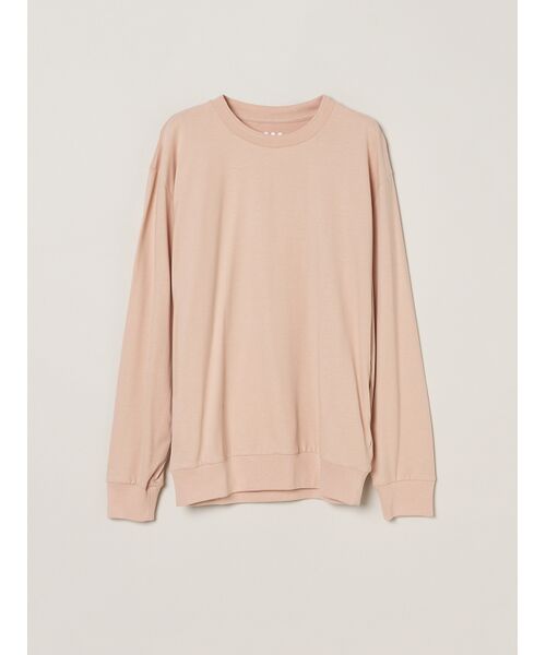 three dots / スリードッツ パーカー | Men's Sueded jersey sweat shirt（nude pink）