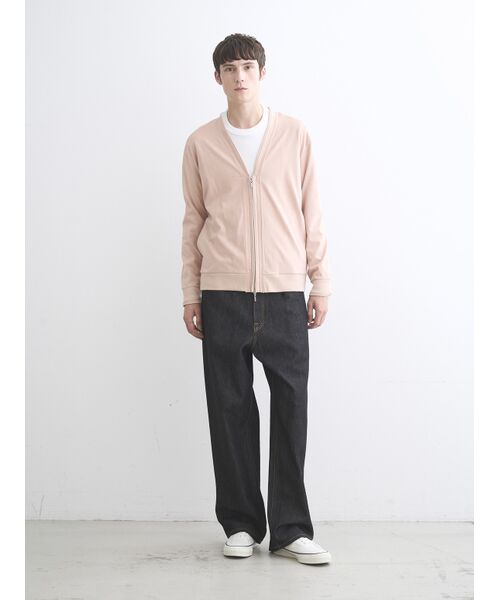 three dots / スリードッツ カーディガン・ボレロ | Men's Sueded jersey cardigan | 詳細9