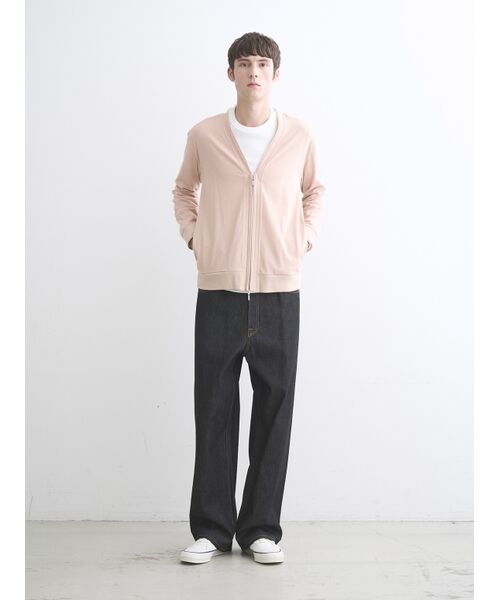 three dots / スリードッツ カーディガン・ボレロ | Men's Sueded jersey cardigan | 詳細10