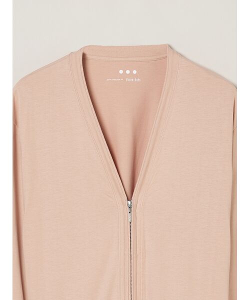 three dots / スリードッツ カーディガン・ボレロ | Men's Sueded jersey cardigan | 詳細2