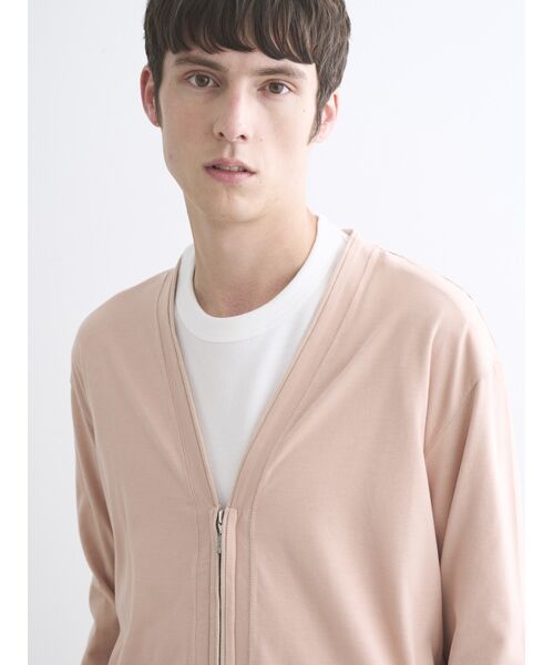 three dots / スリードッツ カーディガン・ボレロ | Men's Sueded jersey cardigan | 詳細7