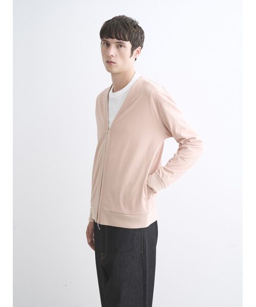 three dots / スリードッツ カーディガン・ボレロ | Men's Sueded jersey cardigan | 詳細8