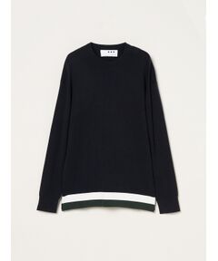 three dots / スリードッツ ニット・セーター | Men's org-ct Interlock knit crew neck