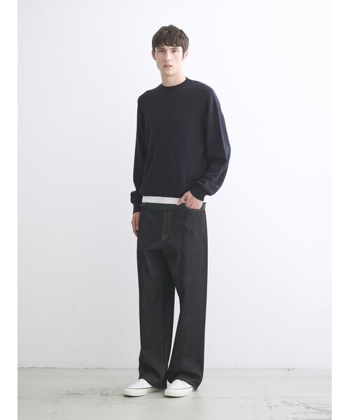 three dots / スリードッツ ニット・セーター | Men's org-ct Interlock knit crew neck | 詳細10