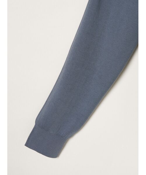 three dots / スリードッツ ニット・セーター | Men's org-ct Interlock knit crew neck | 詳細3