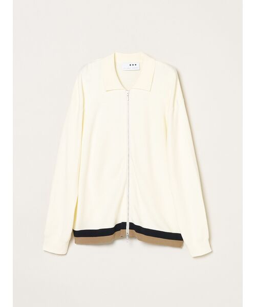 three dots / スリードッツ その他アウター | Men's organic cotton Interlock knit  blouson（ecru）