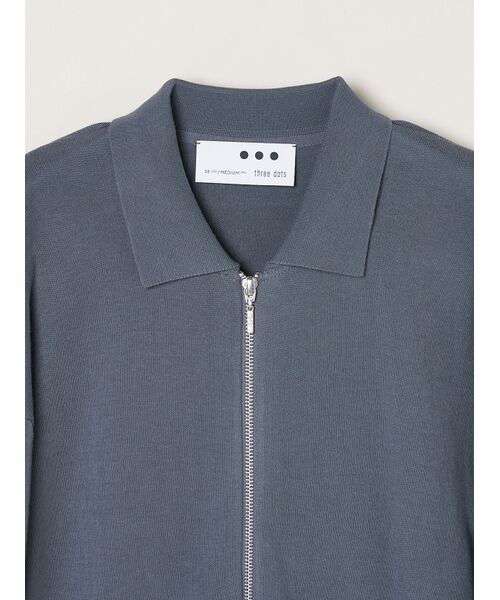 three dots / スリードッツ その他アウター | Men's organic cotton Interlock knit  blouson | 詳細2