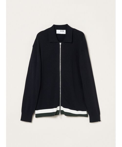 three dots / スリードッツ その他アウター | Men's organic cotton Interlock knit  blouson（black）