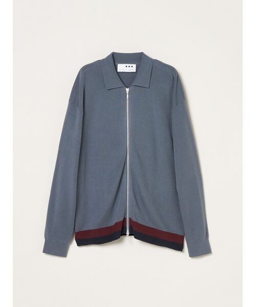 three dots / スリードッツ その他アウター | Men's organic cotton Interlock knit  blouson（faded navy）