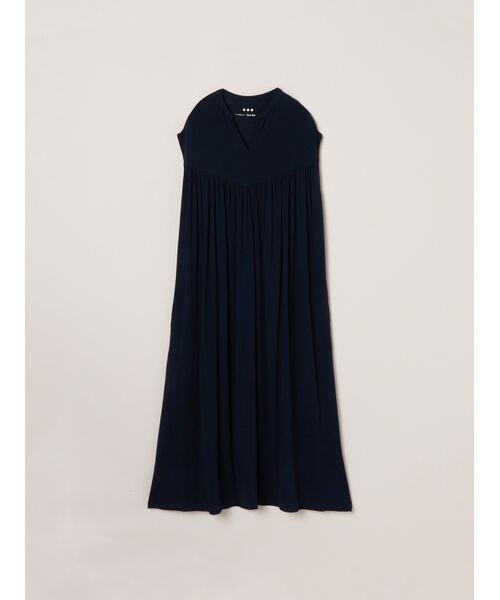 three dots / スリードッツ ドレス | Travel line dress(dark navy)