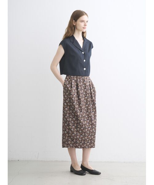 three dots / スリードッツ シャツ・ブラウス | Glossy twill tops | 詳細10