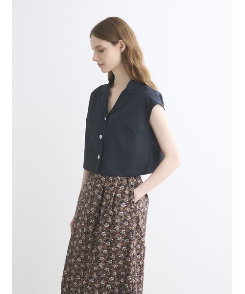 three dots / スリードッツ シャツ・ブラウス | Glossy twill tops | 詳細8