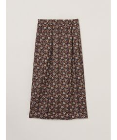 three dots / スリードッツ スカート | Glossy twill skirt