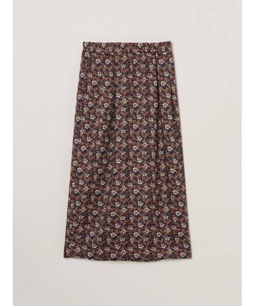 three dots / スリードッツ スカート | Glossy twill skirt（multi）