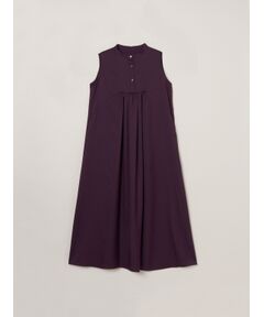 three dots / スリードッツ ドレス | Glossy twill dress