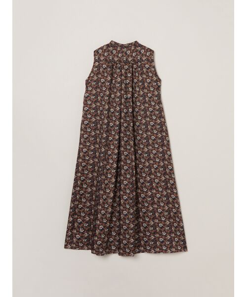three dots / スリードッツ ドレス | Glossy twill dress | 詳細1