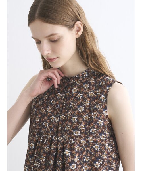 three dots / スリードッツ ドレス | Glossy twill dress | 詳細7