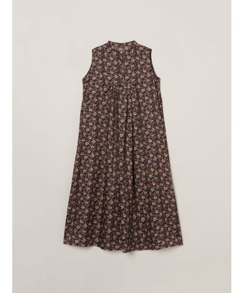 three dots / スリードッツ ドレス | Glossy twill dress（multi）