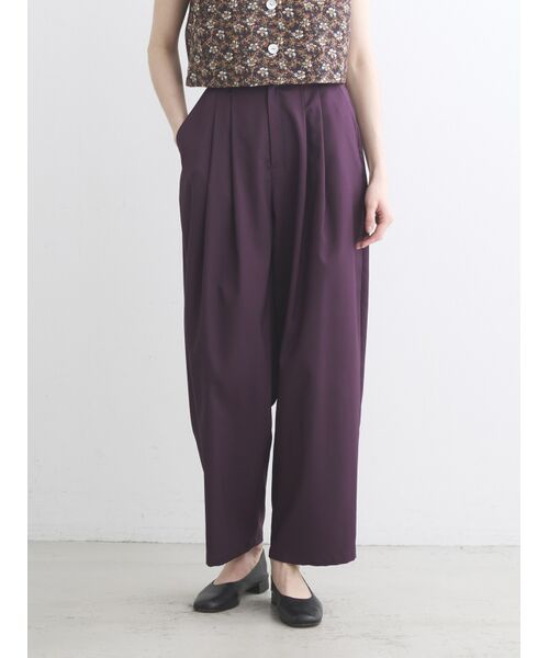 three dots / スリードッツ その他パンツ | Glossy twill pants | 詳細6