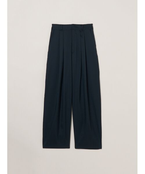 three dots / スリードッツ その他パンツ | Glossy twill pants(dark navy)