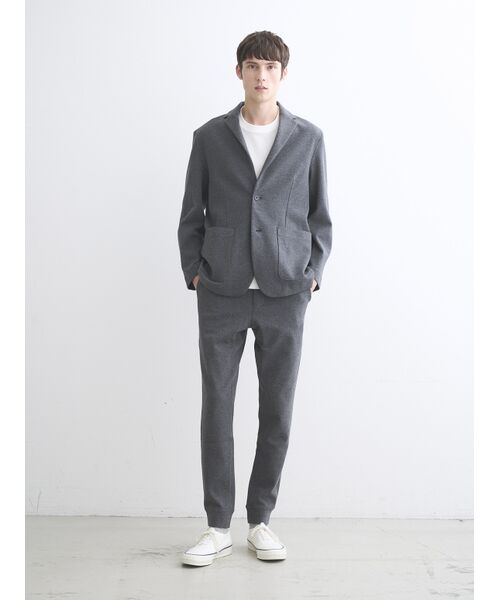 three dots / スリードッツ テーラードジャケット | Men's Stretch ponte jacket | 詳細9