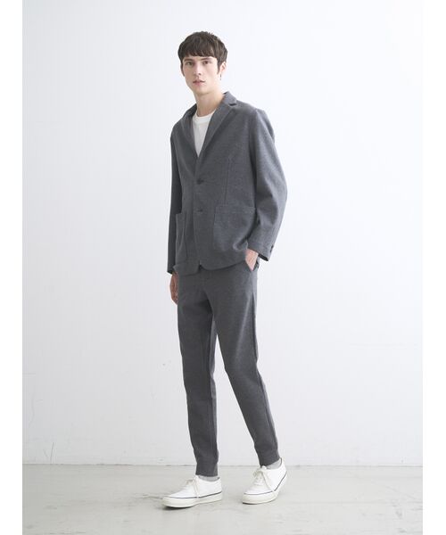 three dots / スリードッツ テーラードジャケット | Men's Stretch ponte jacket | 詳細10