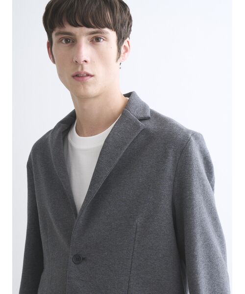 three dots / スリードッツ テーラードジャケット | Men's Stretch ponte jacket | 詳細7